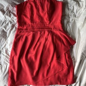 Guess Marciano reddish pink strapless mini dress